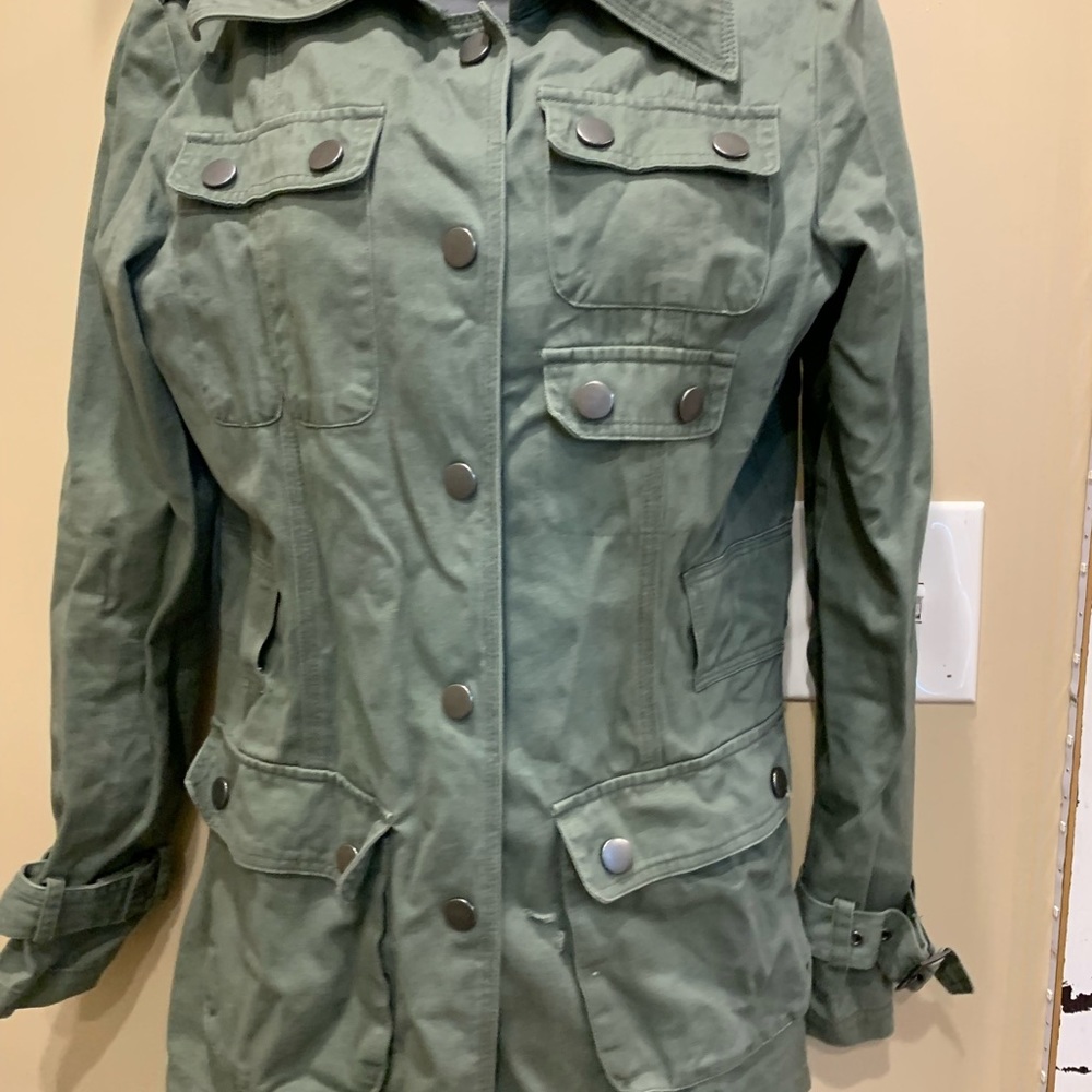 Fall Army Green Button Up Jacket Hawke & Co.